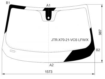 9 999 р. Стекло лобовое (Датчик дождя) Jetour X70 Plus 20- XYG JTR-X70-21-VCS LFW/X  с доставкой в г. Керчь. Увеличить фотографию 1