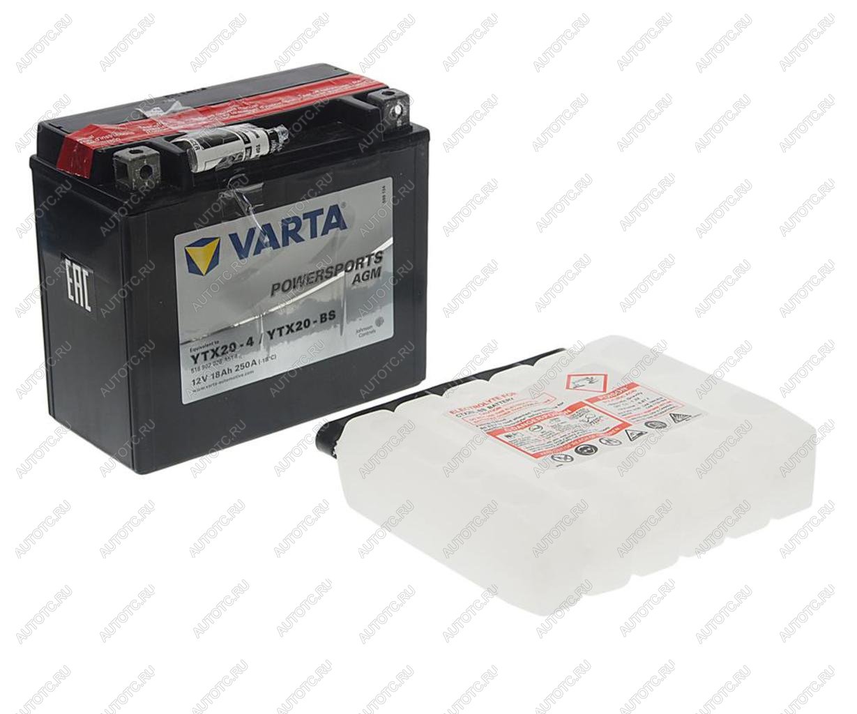 9 649 р. Аккумулятор VARTA MOTO AGM 18Ач VARTA 6ст18 518 902 026 (ytx20-4(bs))  с доставкой в г. Керчь