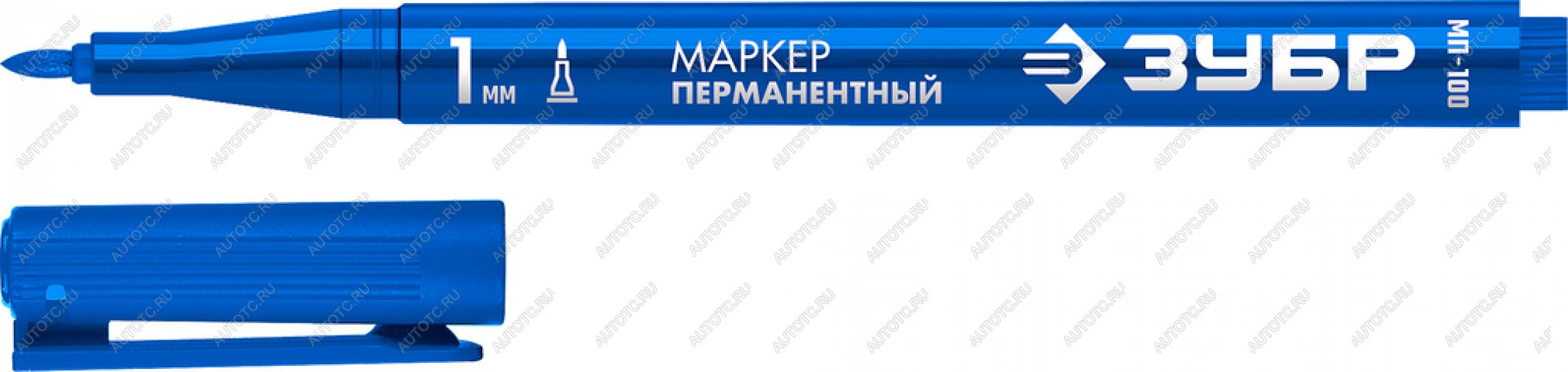39 р. Маркер строительный синий перманентный тонкий ЗУБР ЗУБР 06320-7  с доставкой в г. Керчь