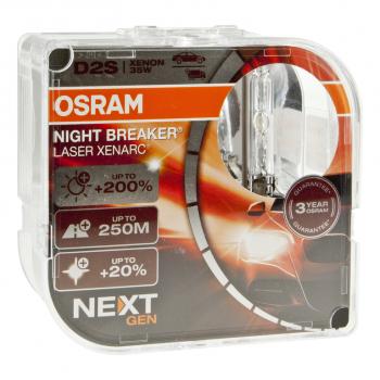 12 999 р. Лампа ксеноновая D2S 35W P32d-2 +200% 4500K 85V евробокс (2шт.) Night Breaker Laser NextGen OSRAM OSRAM 66240xnn-hcb  с доставкой в г. Керчь. Увеличить фотографию 1