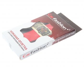 439 р. Оплетка руля (M) 37-39см черно-красная кожа сшивная Sakura CARFASHION CARFASHION 31105  с доставкой в г. Керчь. Увеличить фотографию 2