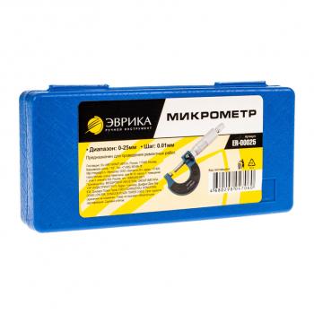 1 029 р. Микрометр 0-25мм 0.01мм в футляре ЭВРИКА ЭВРИКА er-00025  с доставкой в г. Керчь. Увеличить фотографию 3