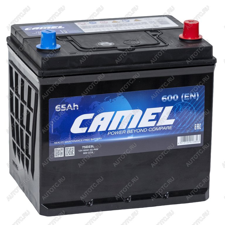 8 999 р. Аккумулятор CAMEL Asia 65Ач обратная полярность CAMEL 6ст65(0) 75d23l  с доставкой в г. Керчь