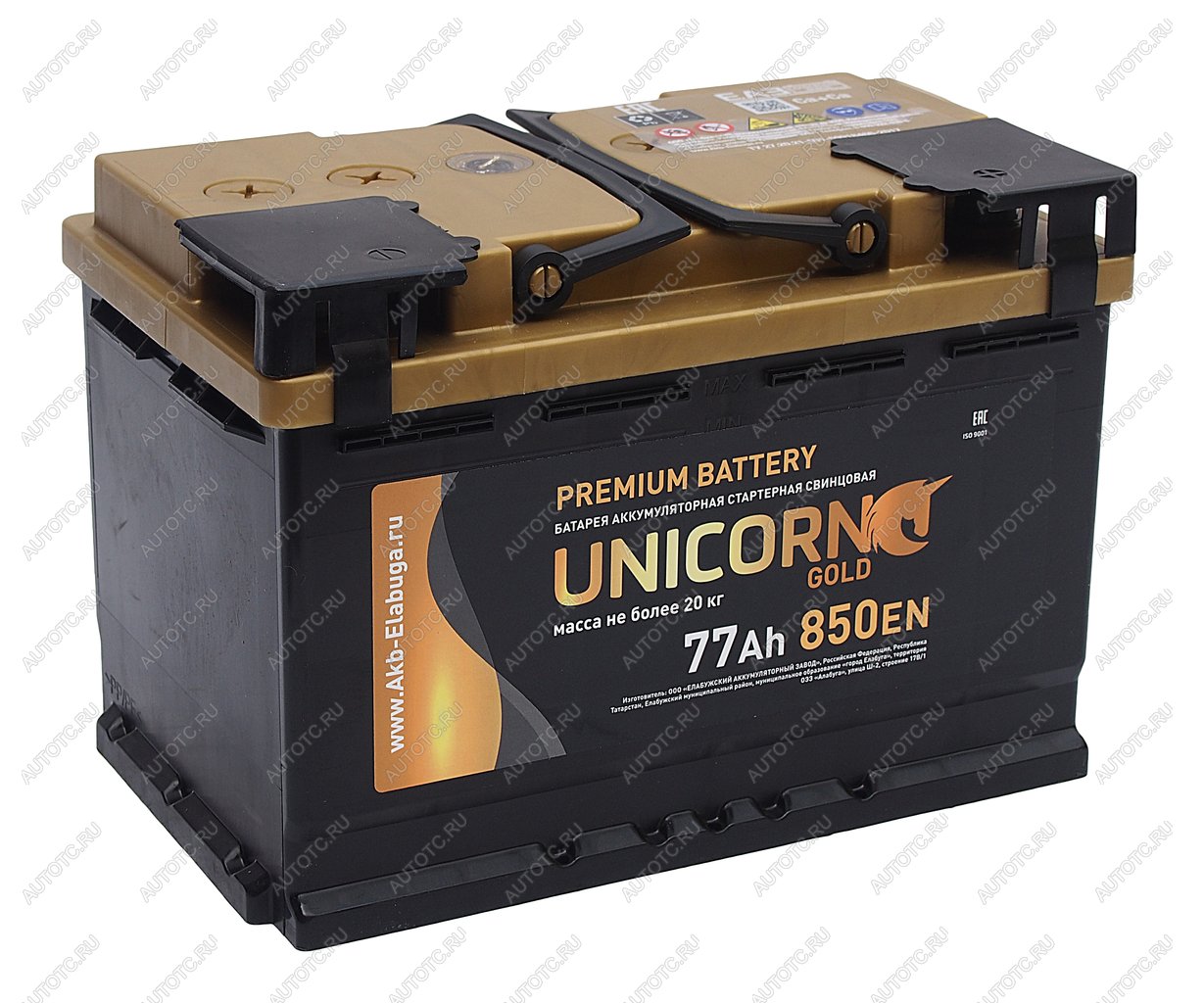 11 999 р. Аккумулятор UNICORN Gold 77Ач обратная полярность UNICORN 6ст77(0)  с доставкой в г. Керчь