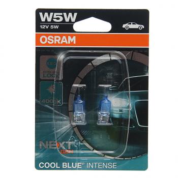669 р. Лампа 12V W5W T10 W2.1x9.5d 4000K блистер (2шт.) Cool Blue Intense NextGen OSRAM OSRAM 2825cbn-02b  с доставкой в г. Керчь. Увеличить фотографию 1