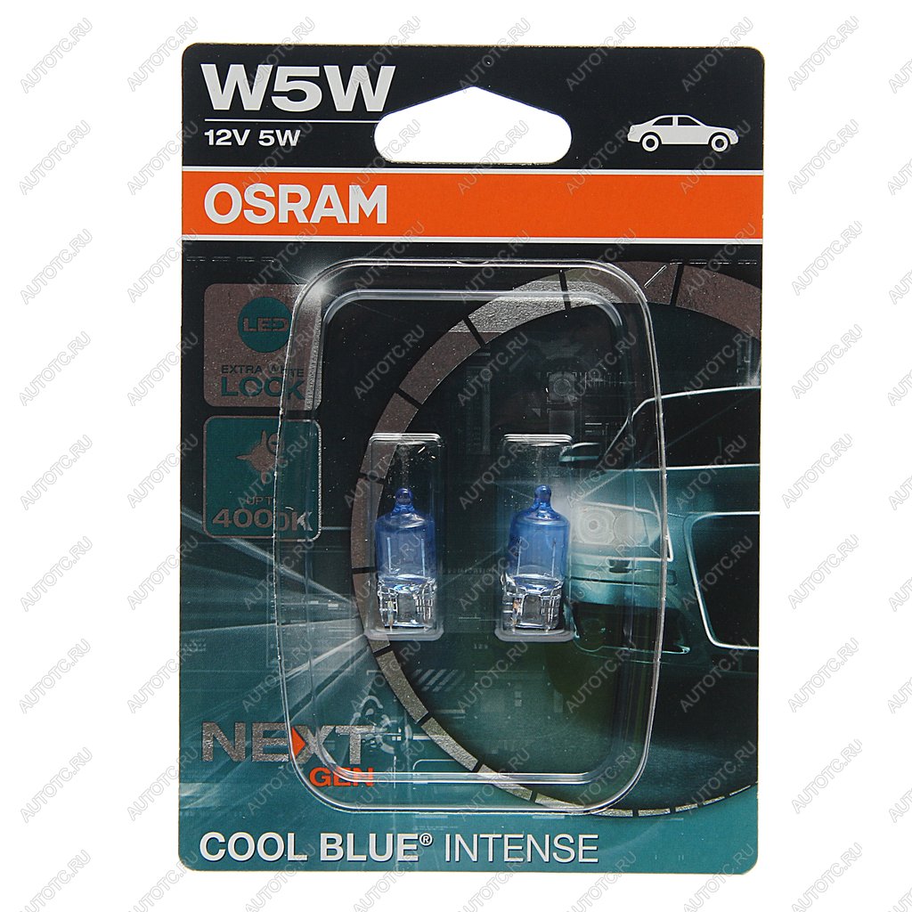 669 р. Лампа 12V W5W T10 W2.1x9.5d 4000K блистер (2шт.) Cool Blue Intense NextGen OSRAM OSRAM 2825cbn-02b  с доставкой в г. Керчь