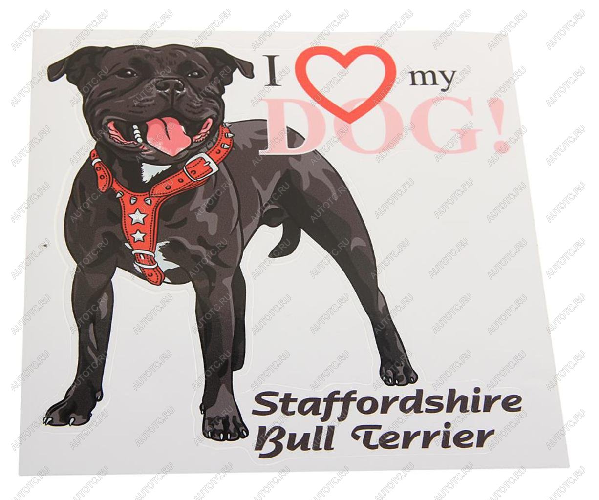 157 р. Наклейка виниловая вырезанная I love my DOG 17х17см полноцветная AUTOSTICKERS AUTOSTICKERS черн. 01  с доставкой в г. Керчь