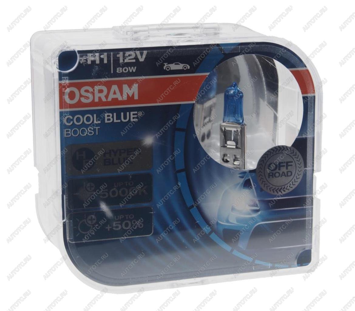 1 539 р. Лампа 12V H1 80W P14.5s бокс (2шт.) Cool Blue Boost OSRAM OSRAM 62150cbb-hcb  с доставкой в г. Керчь