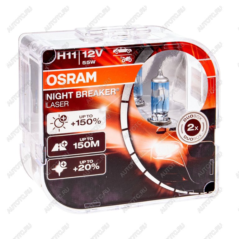 3 199 р. Лампа 12V H11 55W PGJ19-2 +150% 3750K бокс (2шт.) Night Breaker Laser OSRAM OSRAM 64211nl-hcb  с доставкой в г. Керчь