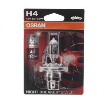 769 р. Лампа 12V H4 6055W P43t +100% блистер (1шт.) Night Breaker Silver OSRAM OSRAM 64193nbs-01b  с доставкой в г. Керчь. Увеличить фотографию 1