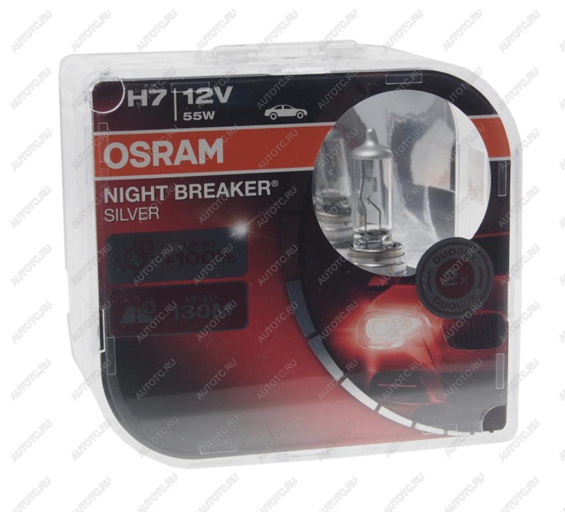 1 759 р. Лампа 12V H7 55W PX26d +100% бокс (2шт.) Night Breaker Silver OSRAM OSRAM 64210nbs-hcb  с доставкой в г. Керчь