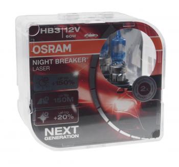 3 599 р. Лампа 12V HB3 60W P20d +150% 3800K бокс (2шт.) Night Breaker Laser OSRAM OSRAM 9005nl-hcb  с доставкой в г. Керчь. Увеличить фотографию 1