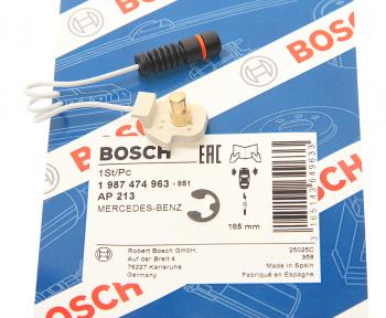 160 р. Датчик износа тормозных колодок MERCEDES ML (W163) передний BOSCH BOSCH 1987474963  с доставкой в г. Керчь. Увеличить фотографию 2