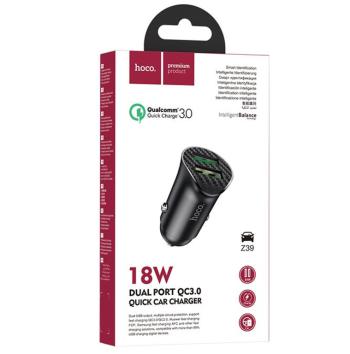 449 р. Устройство зарядное в прикуриватель 2USB 12V HOCO HOCO z39 black  с доставкой в г. Керчь. Увеличить фотографию 3