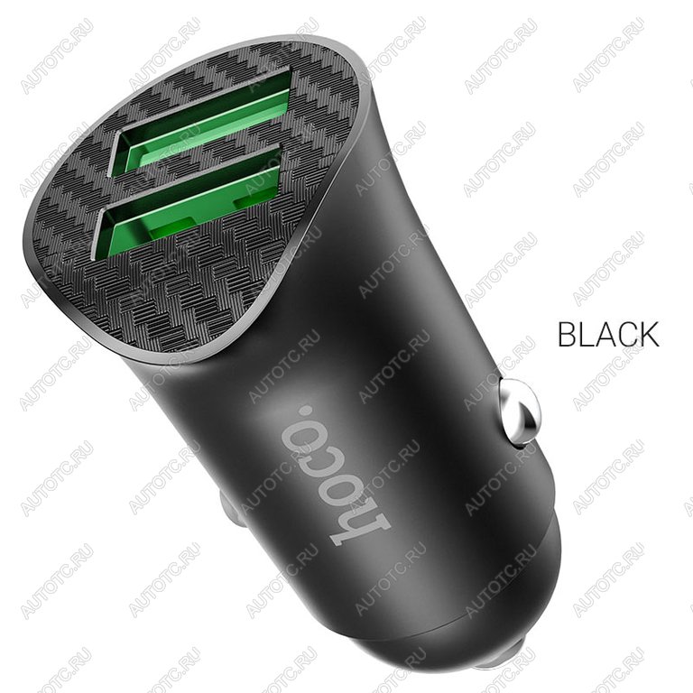 449 р. Устройство зарядное в прикуриватель 2USB 12V HOCO HOCO z39 black  с доставкой в г. Керчь