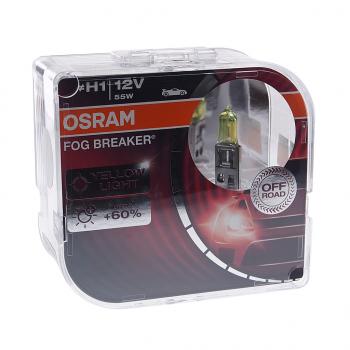 1 329 р. Лампа 12V H1 55W P14.5s бокс (2шт.) Fog Breaker OSRAM OSRAM 62150fbr-hcb  с доставкой в г. Керчь. Увеличить фотографию 1