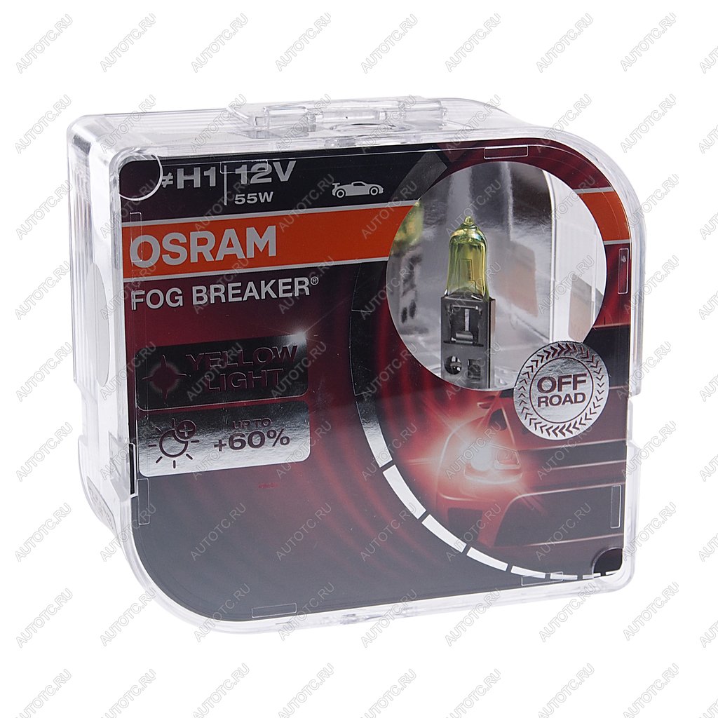 1 329 р. Лампа 12V H1 55W P14.5s бокс (2шт.) Fog Breaker OSRAM OSRAM 62150fbr-hcb  с доставкой в г. Керчь