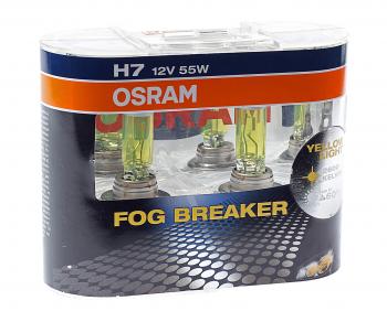 2 099 р. Лампа 12V H7 55W PX26d 2600K бокс (2шт.) Fog Breaker OSRAM OSRAM 62210fbr-hcb  с доставкой в г. Керчь. Увеличить фотографию 1