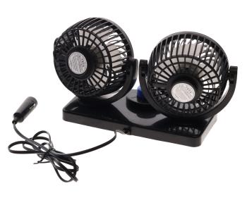 999 р. Вентилятор в салон 12V двойной на платформе черный BRAIN POWER BRAIN POWER rg-1688  с доставкой в г. Керчь. Увеличить фотографию 2