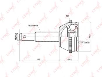 ШРУС наружный FORD Transit (06-) комплект LYNX LYNX co3668a
