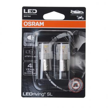1 849 р. Лампа светодиодная 12V P215W BAY15d 6000K блистер (2шт.) LEDriving SL OSRAM OSRAM 7528dwp-02b  с доставкой в г. Керчь. Увеличить фотографию 1