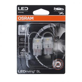 1 699 р. Лампа светодиодная 12V W21W W3x16d 6000K блистер (2шт.) LEDriving SL OSRAM OSRAM 7505dwp-02b  с доставкой в г. Керчь. Увеличить фотографию 1