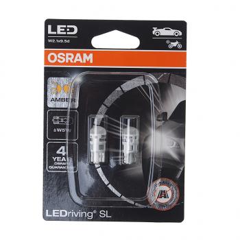 1 199 р. Лампа светодиодная 12V W5W T10 W2.1x9.5d блистер (2шт.) LEDriving SL Yellow OSRAM OSRAM 2827dyp-02b  с доставкой в г. Керчь. Увеличить фотографию 1