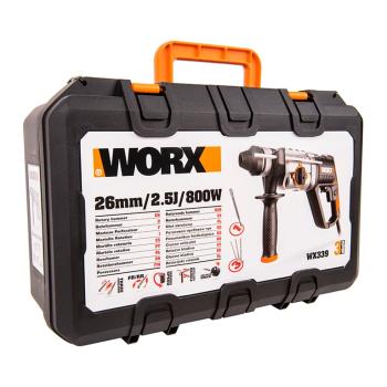 14 399 р. Перфоратор 800Вт 2.5Дж (кейс) WORX WORX wx339  с доставкой в г. Керчь. Увеличить фотографию 8
