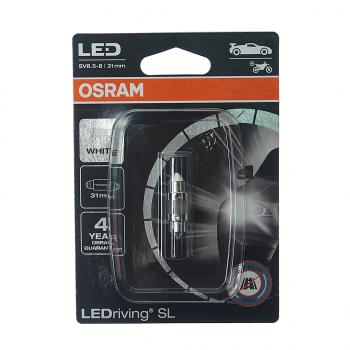 499 р. Лампа светодиодная 12V C5W SV8.5-8 31мм блистер (1шт.) LEDriving SL OSRAM OSRAM 6438dwp-01b  с доставкой в г. Керчь. Увеличить фотографию 1
