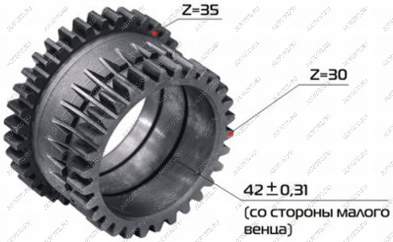8 849 р. Шестерня КПП МТЗ понижающего редуктора РУП МЗШ Минский завод шестерен 70-1721041  с доставкой в г. Керчь
