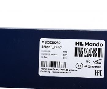 5 199 р. Диск тормозной KIA Ceed (18-) передний (1шт.) MANDO MANDO mbc030282  с доставкой в г. Керчь. Увеличить фотографию 7