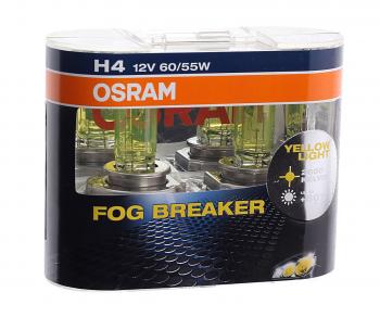 1 999 р. Лампа 12V H4 6055W P43t бокс (2шт.) Fog Breaker OSRAM OSRAM 62193fbr-hcb  с доставкой в г. Керчь. Увеличить фотографию 1