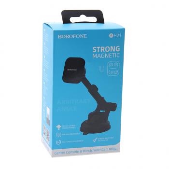 499 р. Держатель телефона универсальный магнитный черный BOROFONE BOROFONE bh21 black  с доставкой в г. Керчь. Увеличить фотографию 4