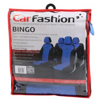 2 569 р. Авточехлы (майка) полиэстер черно-синие (7 предм.) Bingo CARFASHION CARFASHION 22010  с доставкой в г. Керчь. Увеличить фотографию 5
