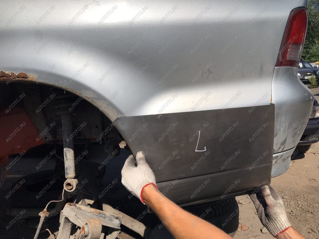 4 499 р. Mitsubishi Galant 8 ремонтные задние карманы  Пороги-Авто krddv-01  с доставкой в г. Керчь