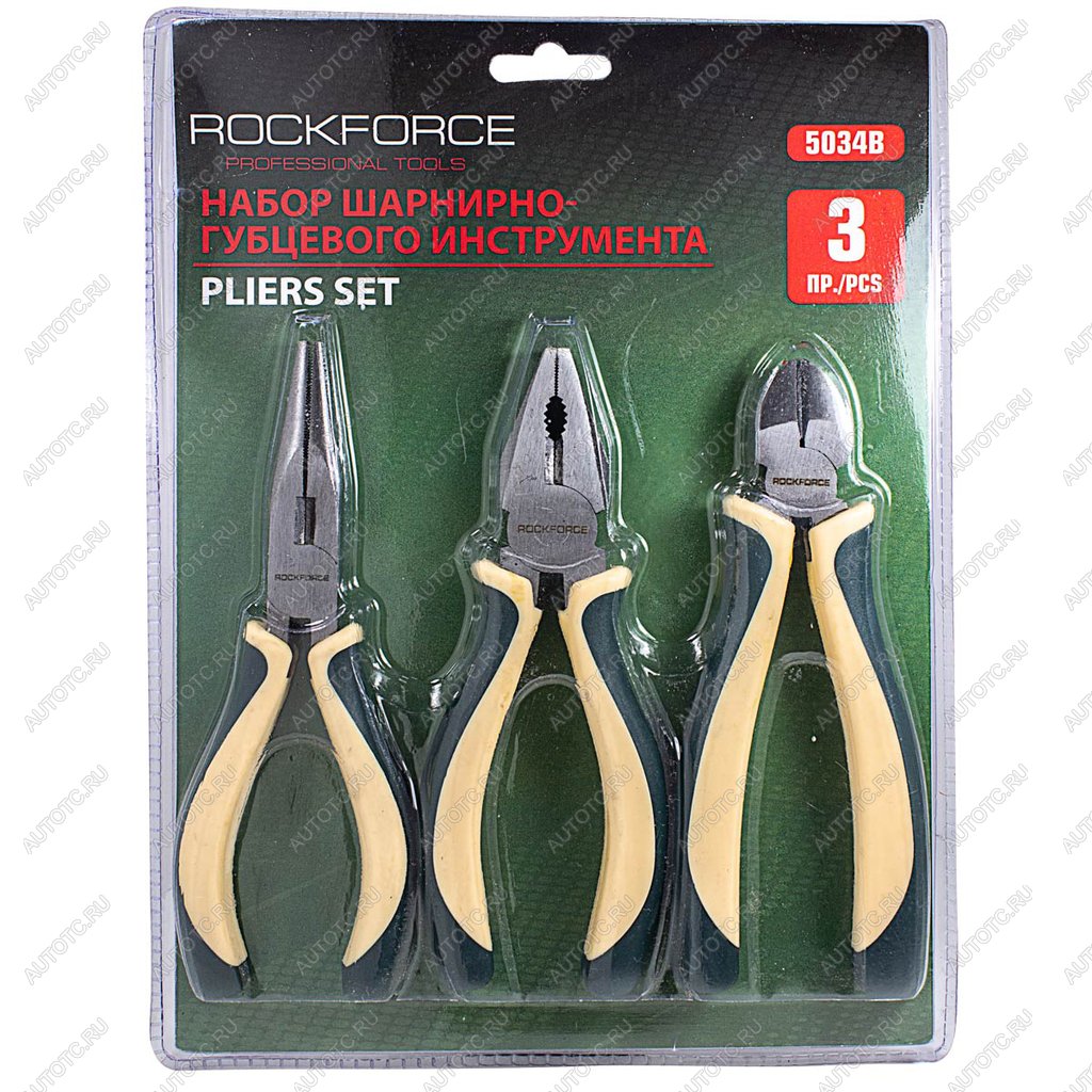 1 399 р. Набор инструментов шарнирно-губцевых 3 предмета в блистере ROCKFORCE ROCKFORCE rf-5034b  с доставкой в г. Керчь