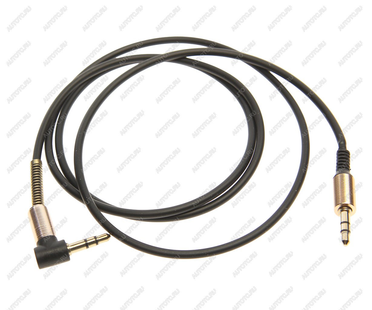 138 р. Кабель jack 3.5 0.9м AUX черный в оплетке угловой NO NAME rh-wt62  с доставкой в г. Керчь