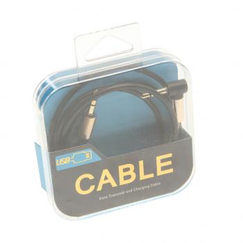 138 р. Кабель jack 3.5 0.9м AUX черный в оплетке угловой NO NAME rh-wt62  с доставкой в г. Керчь. Увеличить фотографию 2
