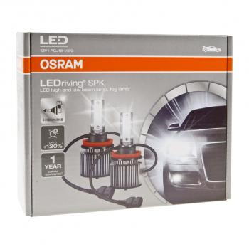 4 849 р. Лампа светодиодная 12V H8H11H16 PGJ19-123 +120% 6000K (2шт.) Led Cool White Ledriving SPK OSRAM OSRAM 64211dwspk  с доставкой в г. Керчь. Увеличить фотографию 4