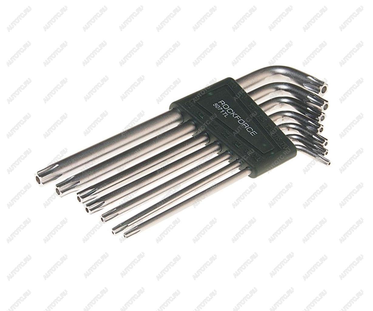 439 р. Набор ключей TORX T10Н-Т40H Г-образных экстрадлинных 7 предметов с держателем ROCKFORCE ROCKFORCE rf-5071tl  с доставкой в г. Керчь