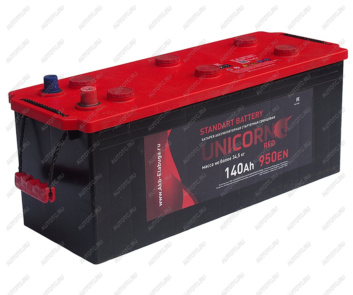 16 799 р. Аккумулятор UNICORN Red 140Ач UNICORN 6ст140(4)  с доставкой в г. Керчь