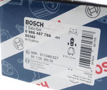 3 199 р. Колодки тормозные задние барабанные (4шт.) BOSCH Peugeot 4008 (2012-2017)  с доставкой в г. Керчь. Увеличить фотографию 4
