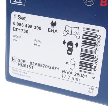 3 599 р. Колодки тормозные задние 4шт. BOSCH Volkswagen Polo 5 седан дорестайлинг (2009-2015)  с доставкой в г. Керчь. Увеличить фотографию 3