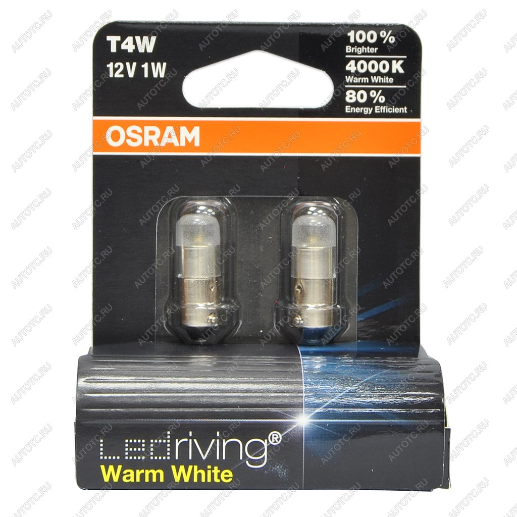 989 р. Лампа светодиодная 12V T4W BA9s блистер (2шт.) Ledriving Warm White OSRAM OSRAM 3850ww-02b OSRAM 3850ww-02b  с доставкой в г. Керчь