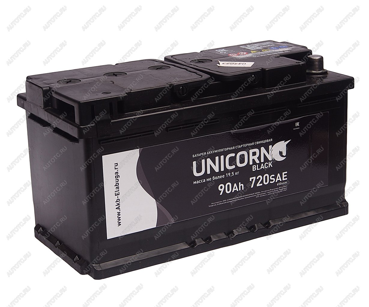 6 999 р. Аккумулятор UNICORN Black 90Ач обратная полярность UNICORN 6ст90(0)  с доставкой в г. Керчь