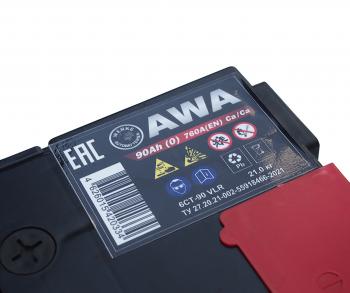 10 599 р. Аккумулятор AWA 90Ач AWA 6ст90(1)  с доставкой в г. Керчь. Увеличить фотографию 4