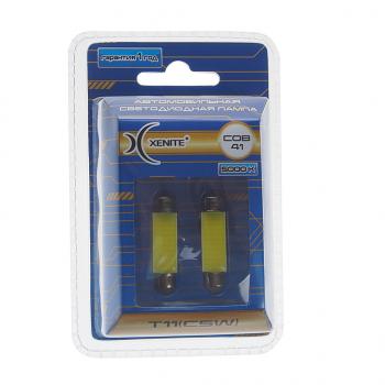 549 р. Лампа светодиодная 12V C5W SV8.5-8 41мм двухцокольная блистер XENITE XENITE 1009443  с доставкой в г. Керчь. Увеличить фотографию 1