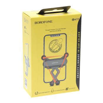 255 р. Держатель телефона на дефлектор черный BOROFONE BOROFONE bh19  с доставкой в г. Керчь. Увеличить фотографию 4
