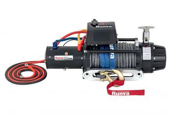 97 509 р. Лебёдка автомобильная электрическая 12V Runva 12500 lbs 5670 кг (влагозащищенная), комбинированный роспуск, синтетический трос  ewb12500ssrmac  с доставкой в г. Керчь. Увеличить фотографию 5