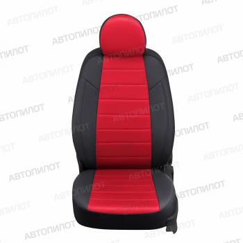 13 649 р. Чехлы на сиденья Алькантара (сплошное экокожа) Автопилот  Changan Alsvin (2018-2025) (черный/красный)  с доставкой в г. Керчь. Увеличить фотографию 4